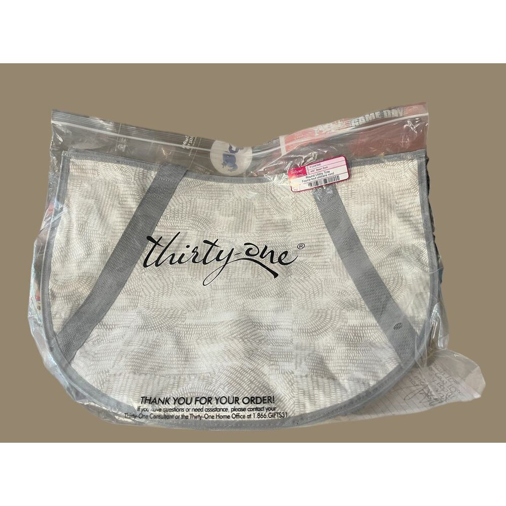 Thirty One Round Utility Tote Bag in Desert Dash New Storage Organizer